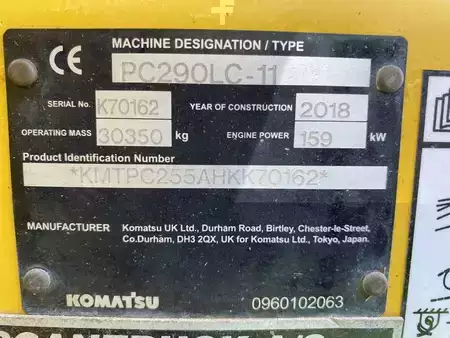 Excavadoras de cadenas 2018 Komatsu PC290LC-11 (10)