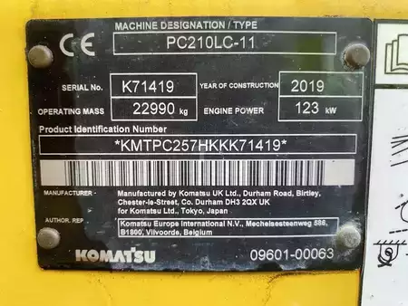 Excavadoras de cadenas 2019 Komatsu PC210LC-11 (12)