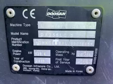 Excavadoras de cadenas 2019 Doosan DX255LC-5 (10)