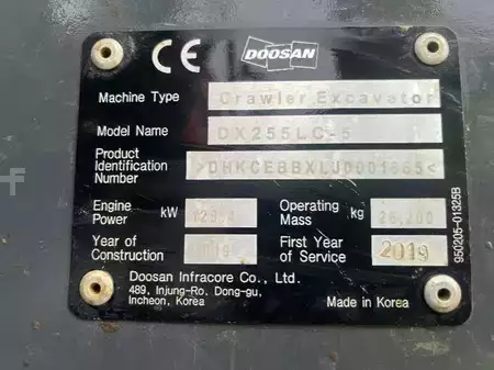Escavatori cingolati 2019 Doosan DX255LC-5 (6)