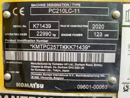 Koparki gąsienicowe 2020 Komatsu PC210LC-11 (12)