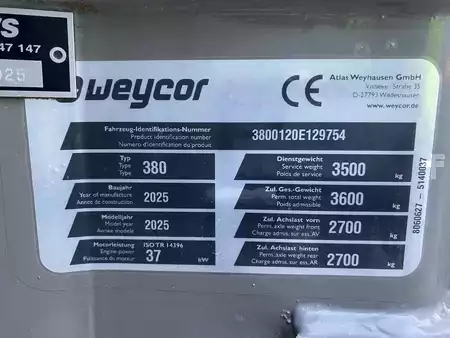 Kerekes rakodó 2025 weycor AR380 Agrar (11)