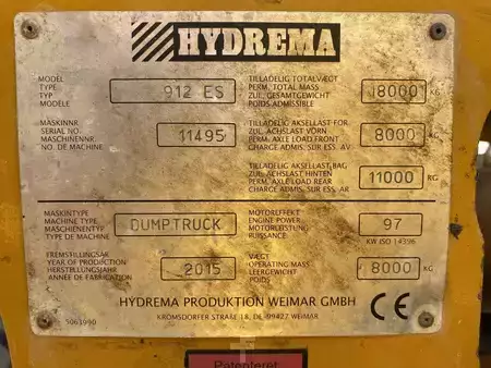 Dúmpers rígidos 2015 Hydrema 912ES (10)