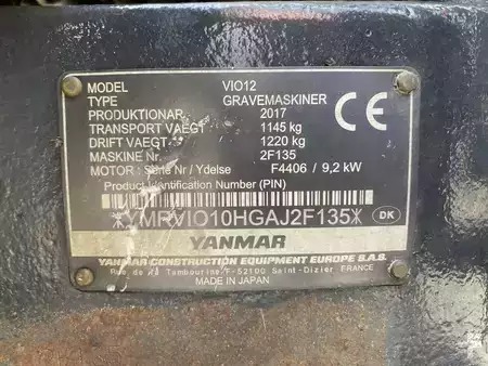 Mini Escavatori 2017 Yanmar VIO12 (10)