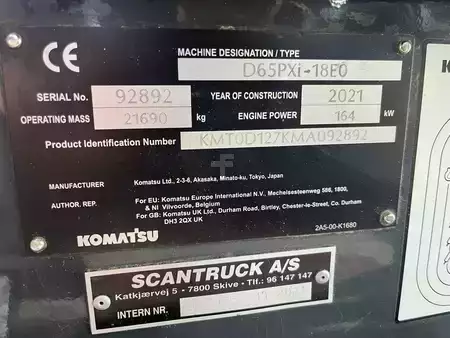 Grondschuivers 2021 Komatsu D65PXI-18EO (11)