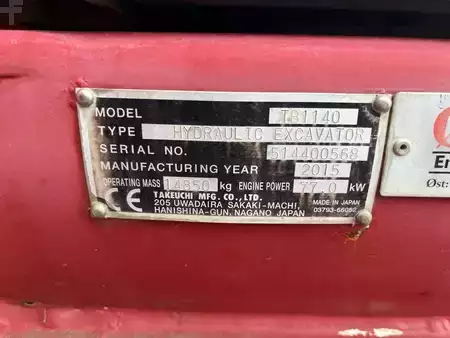Telakaivinkoneet  2015 Takeuchi TB1140 (11)