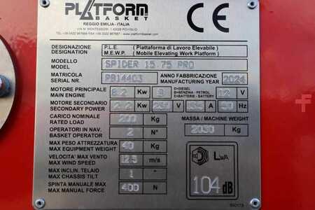 Altri 0 Platform Basket Spider 15.75 PRO CE Declaration, Valid inspection, (7)