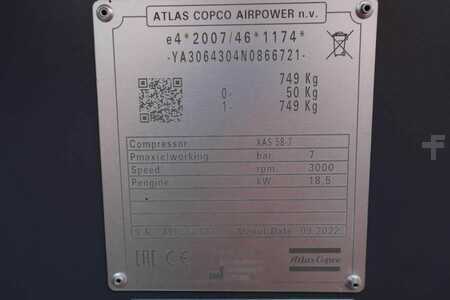 Kompressor 0 Atlas Copco XAS 58-7 Valid inspection, *Guarantee! Diesel, Vol (11)