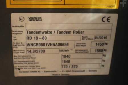 Tandemové válce 0 Wacker Neuson RD18-80 Wacker RD18-80, Diesel, 800mm Drum (15)