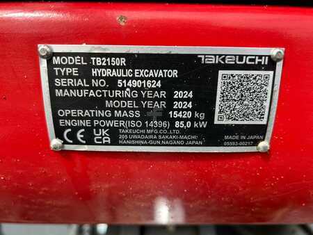 Korečková rýpadla 2024 Takeuchi TB 2150 R CV V3 (14)