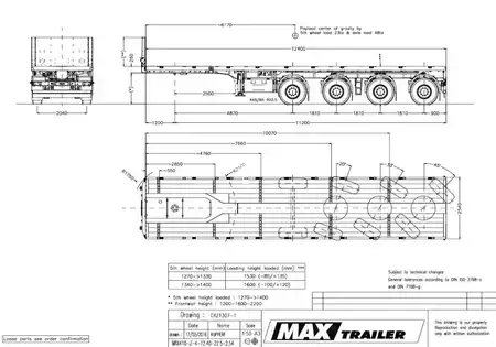 Ostatní 2026 MAX Trailer MAX410 | Naczepa balastowa | Ballastauflieger (2)