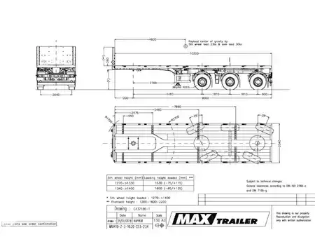 Ostatní 2026 MAX Trailer MAX410 Ballastauflieger Naczepa balastowa (4)