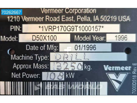Equipamento de perfuração de poços 1996 Vermeer D50X100 HORIZONTAL DIRECTIONAL DRILL (40)