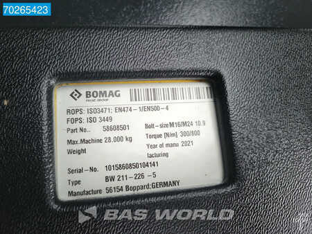 BOMAG BW213 DH-5 CE / EPA CERTIFIED