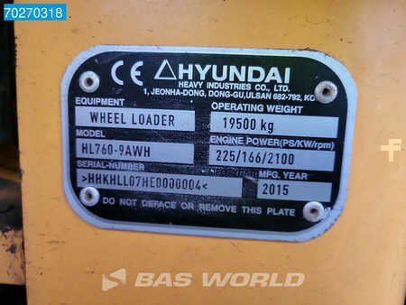 Wheel Loaders 2015 Hyundai HL760-9AWH (33)