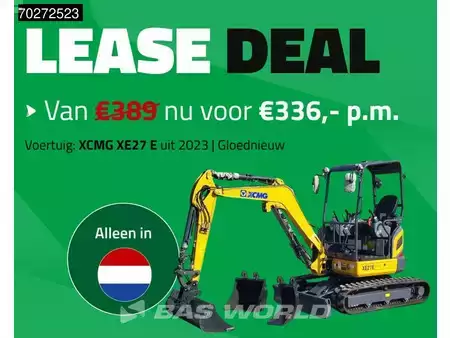 Minigraver 2023 XCMG XE27 E FACTORY WARRANTY - CW/3 BUCKETS - KUBOTA ENGINE (3)