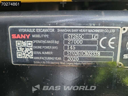 Kettenbagger 2020 Sany SY265 C LC CE / EPA CERTIFIED (38)