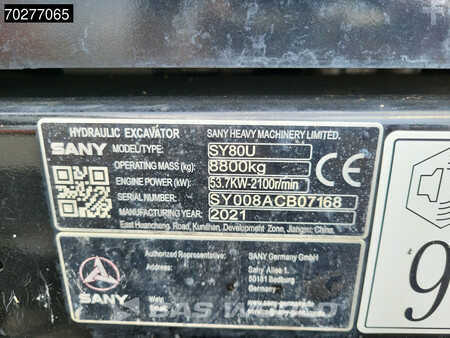 Minibagry 2021 Sany SY80U (38)