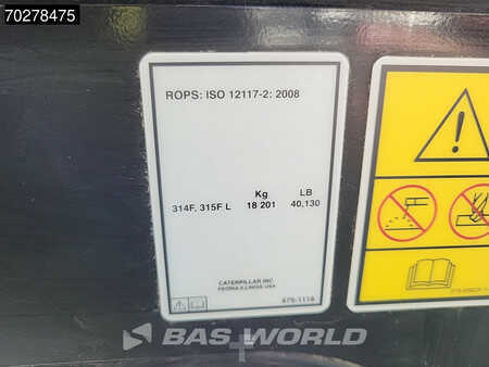 Hydraulic Excavators 2020 Caterpillar 315 FL CR (36)