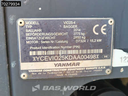 Mini kotrógép 2014 Yanmar VIO25-4 (35)