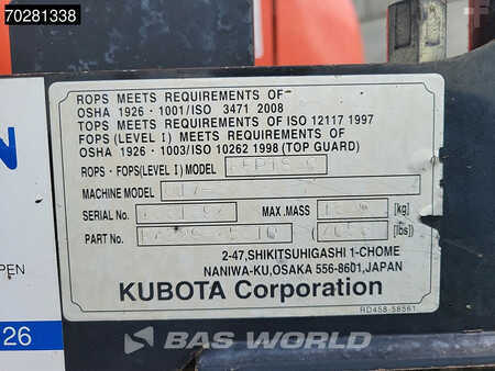 Minibagger 2019 Kubota U17-3a 3 BUCKETS (40)