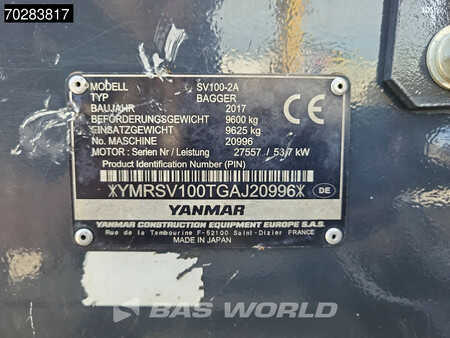 Kettenbagger 2017 Yanmar SV100 -2A (36)