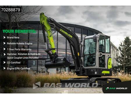 Minigrävare 2024 Zoomlion ZE26 GU FACTORY WARRANTY – CE CERTIFIED - KUBOTA ENGINE (2)