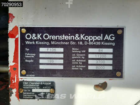 O & K F106 ENGINE PROBLEMS - NOT DRIVABLE