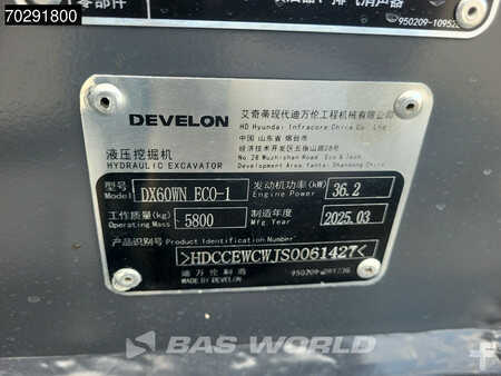 Mobiele graafmachines 2025 DEVELON DX60 WN ECO-1 A/C (33)