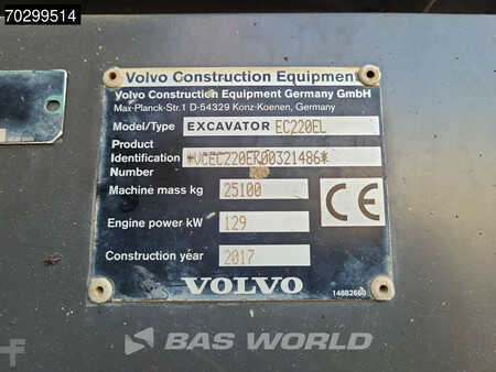 Escavadora de rastos 2017 Volvo EC220 E L (40)