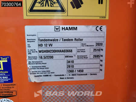Tandem rullar 2020 Hamm HD12 VV (31)