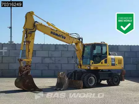 Escavatori gommati 2014 Komatsu PW180 -7E0 OUTRIGGERS + BLADE (1)