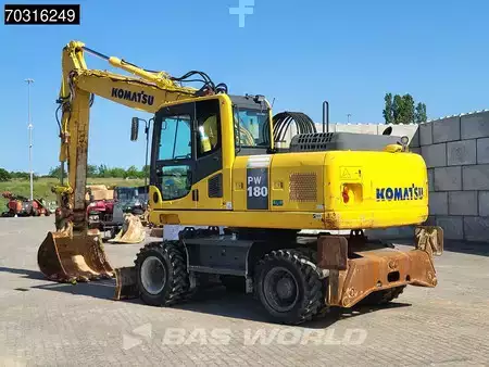 Escavatori gommati 2014 Komatsu PW180 -7E0 OUTRIGGERS + BLADE (5)