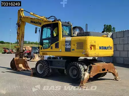 Escavatori gommati 2014 Komatsu PW180 -7E0 OUTRIGGERS + BLADE (6)