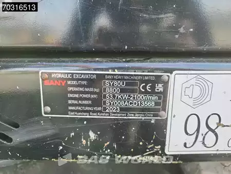 Minibagry 2023 Sany SY80 U A/C (37)