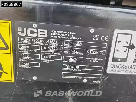 Walce gładkie 2025 JCB CT260-120 (27)