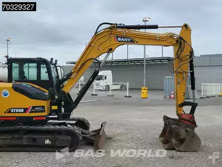 Mini Escavatori 2022 Sany SY80 U A/C - 3 Buckets (9)