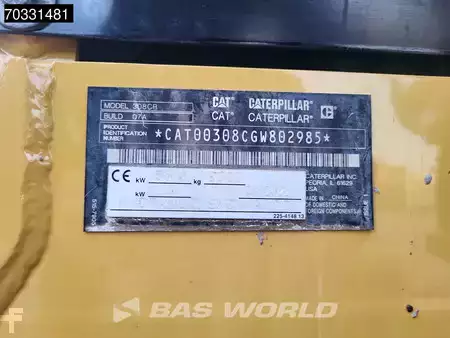 Mini Escavatori 2022 Caterpillar 308 CR A/C - 3 Buckets (34)