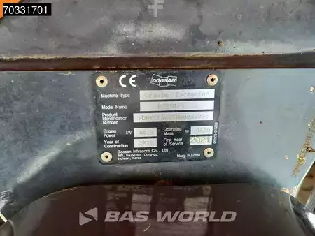 Minigraver 2021 Doosan DX85 R-3 A/C - 2 Buckets (38)