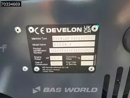 Minibagry 2025 DEVELON DX55 R-7 A/C (40)