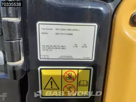 Minigrävare 2020 Caterpillar 308 CR (40)
