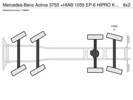 Mercedes-Benz Actros 3755 +HIAB 1055 EP-6 HIPRO KRAAN/KRAN/CRANE/GRUA