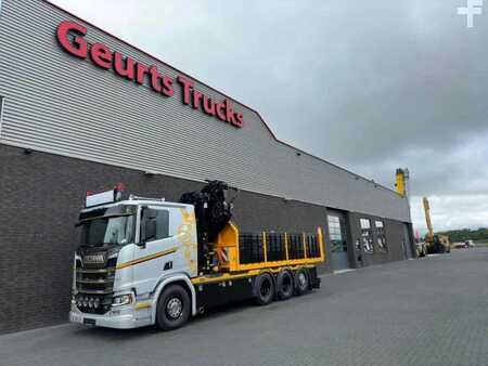 Kamion 0 Scania R530 V8 NGS 8X4 TRIDEM MET HYVA 2Z KIPPER + HMF 5020-K6 + JIB FJ (13)
