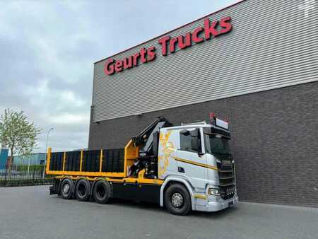 Kamion 0 Scania R530 V8 NGS 8X4 TRIDEM MET HYVA 2Z KIPPER + HMF 5020-K6 + JIB FJ (17)