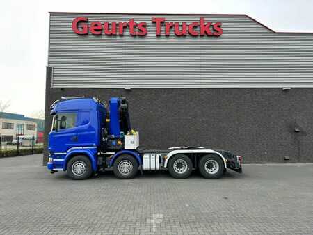 Scania R580 V8 8X4 TREKKER-BAKWAGEN COMBI + HMF 4020-K5 KRAAN/KRAN/CRAN