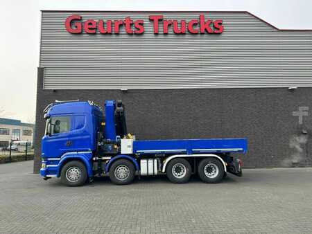 Scania R580 V8 8X4 TREKKER-BAKWAGEN COMBI + HMF 4020-K5 KRAAN/KRAN/CRAN