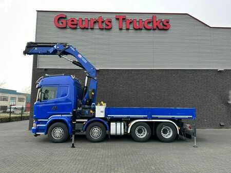 Scania R580 V8 8X4 TREKKER-BAKWAGEN COMBI + HMF 4020-K5 KRAAN/KRAN/CRAN