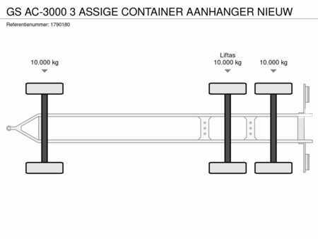 WABCO AC-3000 3 ASSIGE CONTAINER AANHANGER NIEUW