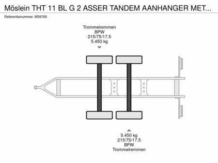 Anhänger 0 Möslein THT 11 BL G 2 ASSER TANDEM AANHANGER MET OPRIJPLANKEN (20)