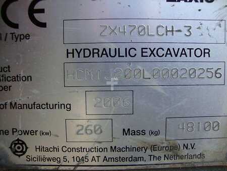 Korečková rýpadla 2006 Hitachi ZX 470 LCH-3 Kettenbagger LW 70% AC OQ80 TL (10)